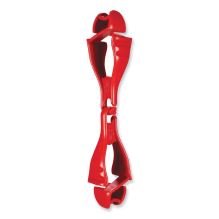 Squids 3400 Dual Clip Glove Clip Holder, 1 x 1 x 6.5, Acetal Copolymer, Red, 100/Pack, Ships in 1-3 Business Days1