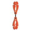 Squids 3420 Dual Clip Swivel Glove Clip Holder, 1 x 0.6 x 5.5, Acetal Copolymer, Orange, 100/Pack, Ships in 1-3 Business Days1