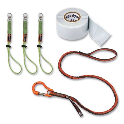 Squids 3182 Tool Tethering Kit, 10lb Max Working Capacity, 38" to 48", Orange/Gray and Neon Green, Ships in 1-3 Business Days1