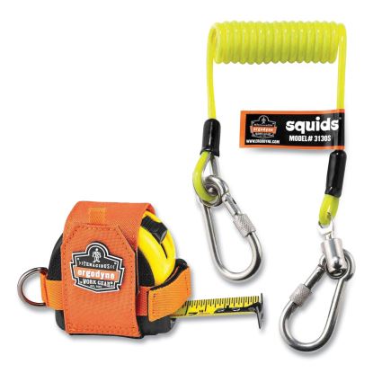 Squids 3190 Tape Measure Tethering Kit, 2 lb Max Working Capacity, 6.5" to 48" Long, Lime/Black, Ships in 1-3 Business Days1