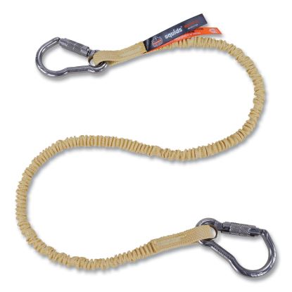 Squids 3121 Burn+CR Aramid Tool Lanyard w/Steel Carabiners, 10lb Max Work Cap, 38" to 48", Yellow, Ships in 1-3 Business Days1