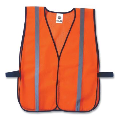 GloWear 8020HL Non-Certified Standard Vest, Polyester, One Size Fits Most, Orange, Ships in 1-3 Business Days1