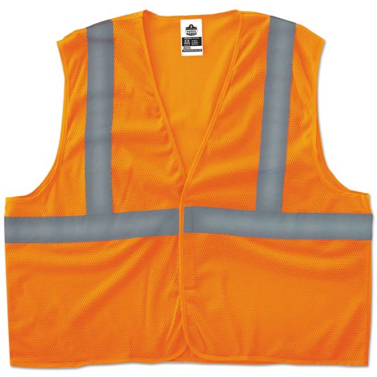 GloWear 8205HL Type R Class 2 Super Econo Mesh Vest, 4X-Large to 5X-Large, Orange, Ships in 1-3 Business Days1