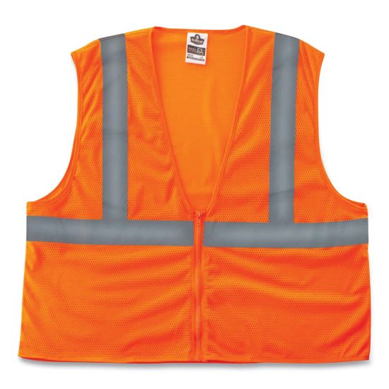 GloWear 8205Z Class 2 Super Economy Mesh Vest, Polyester, Orange, 4X-Large/5X-Large, Ships in 1-3 Business Days1