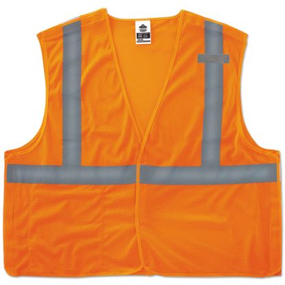 GloWear 8215BA Type R Class 2 Econo Breakaway Mesh Vest, 4X-Large to 5X-Large, Orange, Ships in 1-3 Business Days1