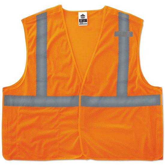 GloWear 8215BA Type R Class 2 Econo Breakaway Mesh Vest, 4X-Large to 5X-Large, Orange, Ships in 1-3 Business Days1