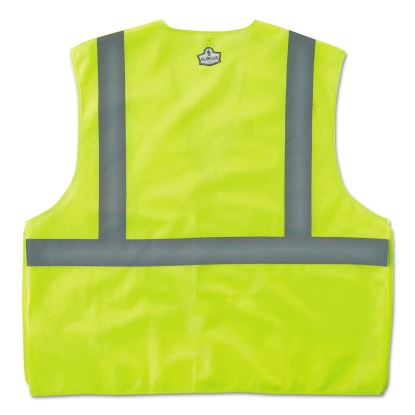 GloWear 8215BA Type R Class 2 Econo Breakaway Mesh Safety Vest, 4X-Large to 5X-Large, Lime, Ships in 1-3 Business Days1