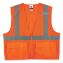 GloWear 8220Z Class 2 Standard Mesh Zipper Vest, Polyester, Small/Medium, Orange, Ships in 1-3 Business Days1