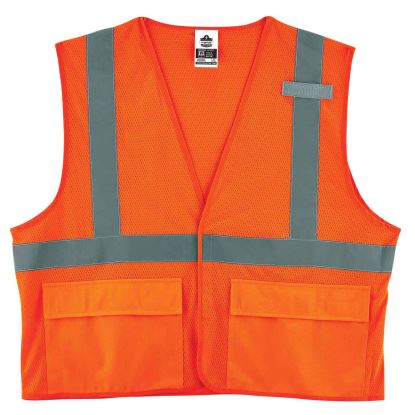 GloWear 8220HL Class 2 Standard Mesh Hook and Loop Vest, Polyester, Large/X-Large, Orange, Ships in 1-3 Business Days1