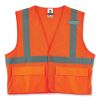 GloWear 8220HL Class 2 Standard Mesh Hook and Loop Vest, Polyester, 2X-Large/3X-Large, Orange, Ships in 1-3 Business Days1