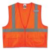 GloWear 8225Z Class 2 Standard Solid Vest, Polyester, Orange, Large/-Large, Ships in 1-3 Business Days1