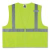 GloWear 8225Z Class 2 Standard Solid Vest, Polyester, Lime, Small/Medium, Ships in 1-3 Business Days1