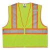 GloWear 8229Z Class 2 Economy Two-Tone Zipper Vest, Polyester, Large/X-Large, Lime, Ships in 1-3 Business Days1