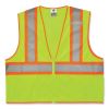 GloWear 8229Z Class 2 Economy Two-Tone Zipper Vest, Polyester, 2X-Large/3X-Large, Lime, Ships in 1-3 Business Days1
