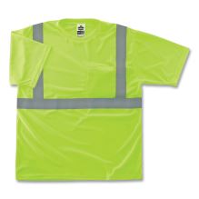 GloWear 8289 Class 2 Hi-Vis T-Shirt, Polyester, Lime, 5X-Large, Ships in 1-3 Business Days1