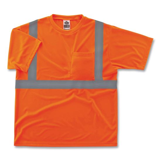 GloWear 8289 Class 2 Hi-Vis T-Shirt, Polyester, Orange, Medium, Ships in 1-3 Business Days1
