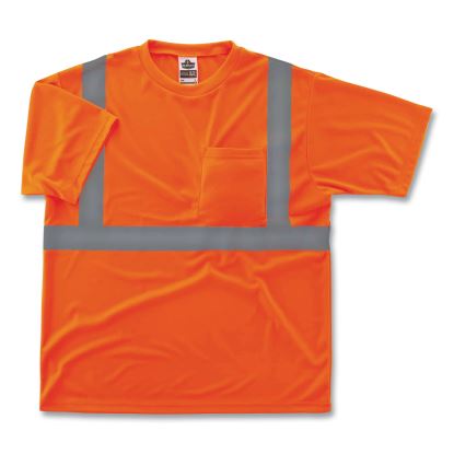 GloWear 8289 Class 2 Hi-Vis T-Shirt, Polyester, Orange, 2X-Large, Ships in 1-3 Business Days1
