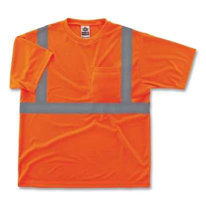 GloWear 8289 Class 2 Hi-Vis T-Shirt, Polyester, Orange, 3X-Large, Ships in 1-3 Business Days1