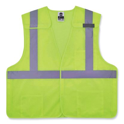 GloWear 8217BA Class 2 Breakaway Mesh Vest, Polyester, Large/X-Large, Lime, Ships in 1-3 Business Days1