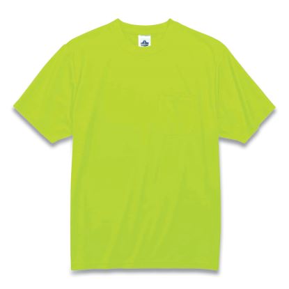 GloWear 8089 Non-Certified Hi-Vis T-Shirt, Polyester, Medium, Lime, Ships in 1-3 Business Days1