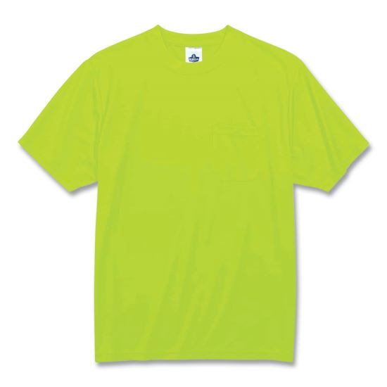 GloWear 8089 Non-Certified Hi-Vis T-Shirt, Polyester, 3X-Large, Lime, Ships in 1-3 Business Days1