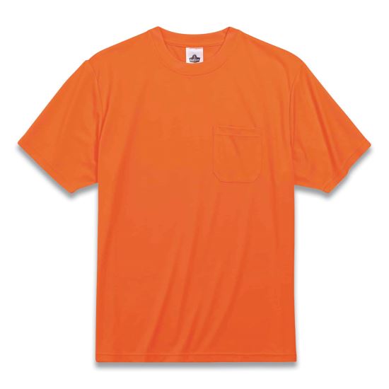 GloWear 8089 Non-Certified Hi-Vis T-Shirt, Polyester, X-Large, Orange, Ships in 1-3 Business Days1
