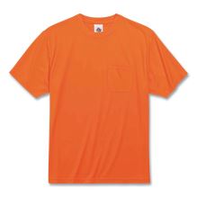 GloWear 8089 Non-Certified Hi-Vis T-Shirt, Polyester, 4X-Large, Orange, Ships in 1-3 Business Days1