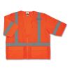 GloWear 8320Z Class 3 Standard Zipper Vest, Polyester, Small/Medium, Orange, Ships in 1-3 Business Days1