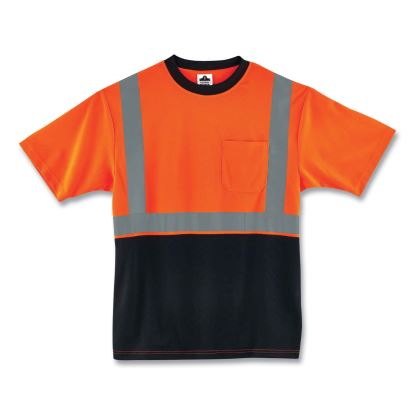 GloWear 8289BK Class 2 Hi-Vis T-Shirt with Black Bottom, Small, Orange, Ships in 1-3 Business Days1