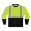 GloWear 8291BK Type R Class 2 Black Front Long Sleeve T-Shirt, Polyester, Medium, Lime, Ships in 1-3 Business Days1