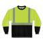 GloWear 8291BK Type R Class 2 Black Front Long Sleeve T-Shirt, Polyester, X-Large, Lime, Ships in 1-3 Business Days1
