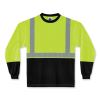 GloWear 8291BK Type R Class 2 Black Front Long Sleeve T-Shirt, Polyester, 3X-Large, Lime, Ships in 1-3 Business Days1