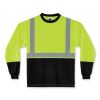 GloWear 8291BK Type R Class 2 Black Front Long Sleeve T-Shirt, Polyester, 4X-Large, Lime, Ships in 1-3 Business Days1
