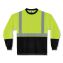GloWear 8291BK Type R Class 2 Black Front Long Sleeve T-Shirt, Polyester, 5X-Large, Lime, Ships in 1-3 Business Days1