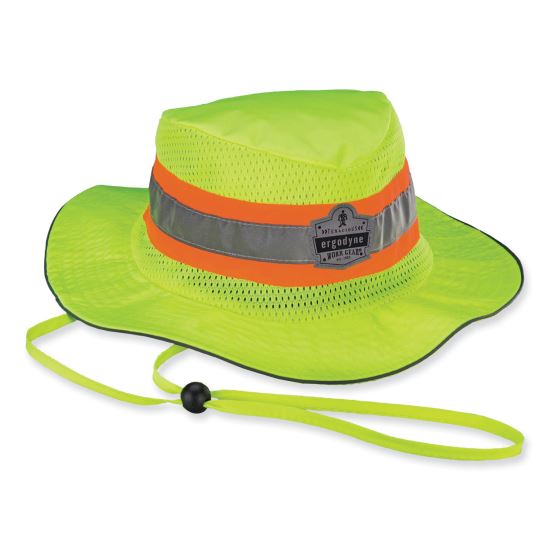 GloWear 8935 Hi-Vis Ranger Sun Hat, Polyester, Small/Medium, Lime, Ships in 1-3 Business Days1