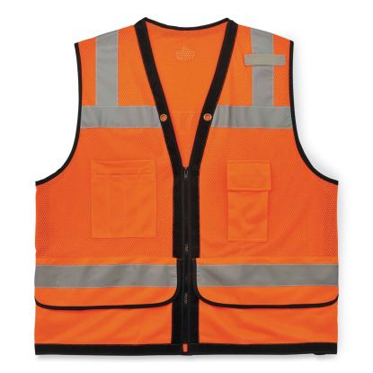 GloWear 8253HDZ Class 2 Heavy-Duty Mesh Surveyors Vest, Polyester, Small/Medium, Orange, Ships in 1-3 Business Days1