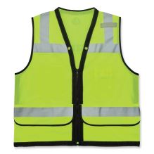 GloWear 8253HDZ Class 2 Heavy-Duty Mesh Surveyors Vest, Polyester, 4X-Large/5X-Large, Lime, Ships in 1-3 Business Days1
