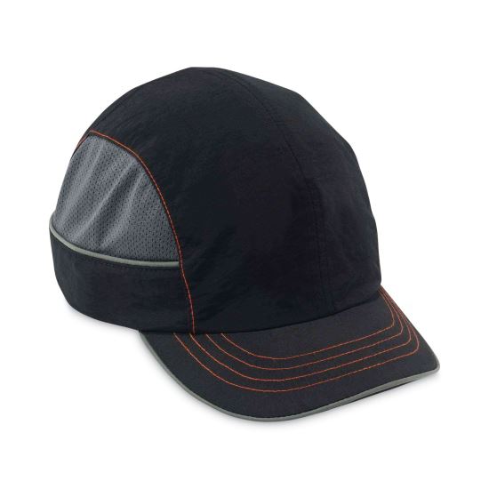 Skullerz 8950XL XL Bump Cap Hat, Short Brim, Black, Ships in 1-3 Business Days1