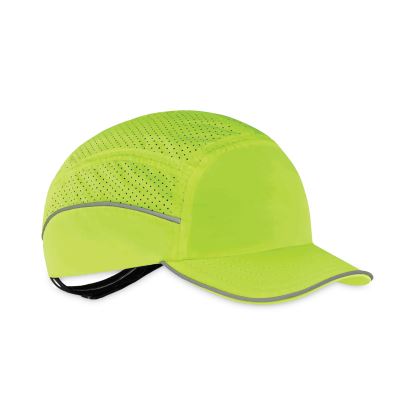 Skullerz 8955 Lightweight Bump Cap Hat, Short Brim Lime, Ships in 1-3 Business Days1