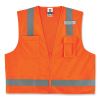 GloWear 8249Z Class 2 Economy Surveyors Zipper Vest, Polyester, Small/Medium, Orange, Ships in 1-3 Business Days1