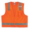 GloWear 8249Z Class 2 Economy Surveyors Zipper Vest, Polyester, 2X-Large/3X-Large, Orange, Ships in 1-3 Business Days1