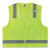 GloWear 8249Z Class 2 Economy Surveyors Zipper Vest, Polyester, Small/Medium, Lime, Ships in 1-3 Business Days1