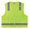 GloWear 8249Z Class 2 Economy Surveyors Zipper Vest, Polyester, 4X-Large/5X-Large, Lime, Ships in 1-3 Business Days1