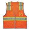 GloWear 8246Z Class 2 Two-Tone Mesh Reflective Binding Zipper Vest, Polyester, Large/XL, Orange, Ships in 1-3 Business Days1