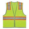 GloWear 8246Z Class 2 Two-Tone Mesh Reflective Binding Zipper Vest, Polyester, Small/Medium, Lime, Ships in 1-3 Business Days1