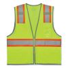 GloWear 8246Z Class 2 Two-Tone Mesh Reflective Binding Zipper Vest, Polyester, Large/XL, Lime, Ships in 1-3 Business Days1