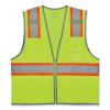 GloWear 8246Z Class 2 Two-Tone Mesh Reflective Binding Zipper Vest, Polyester, 2X-Large/3XL, Lime, Ships in 1-3 Business Days1
