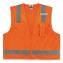 GloWear 8249Z-S Single Size Class 2 Economy Surveyors Zipper Vest, Polyester, Small, Orange, Ships in 1-3 Business Days1