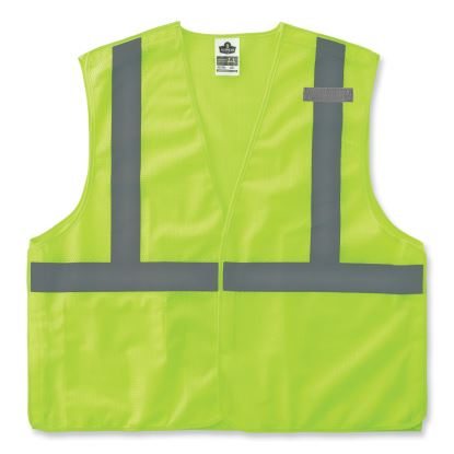 GloWear 8215BA-S Single Size Class 2 Economy Breakaway Mesh Vest, Polyester, 2X-Large, Lime, Ships in 1-3 Business Days1