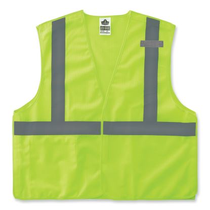 GloWear 8215BA-S Single Size Class 2 Economy Breakaway Mesh Vest, Polyester, 4X-Large, Lime, Ships in 1-3 Business Days1